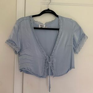 Princess Polly Blue crop top